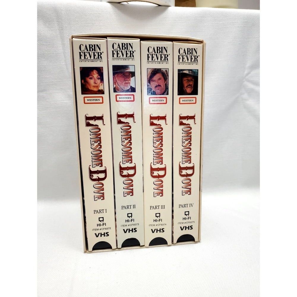 LONESOME DOVE 4 Tape‎ VHS BOX SET 1991 WESTERN Series TV SHOW Cowboy EXCELLENT
